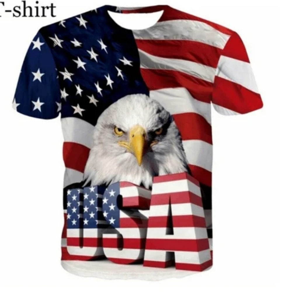 American Flag Bald Eagle USA tshirt